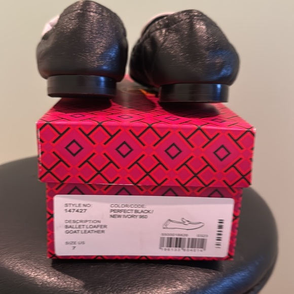 Tory Burch Black and White Loafers - Picture 3 of 5